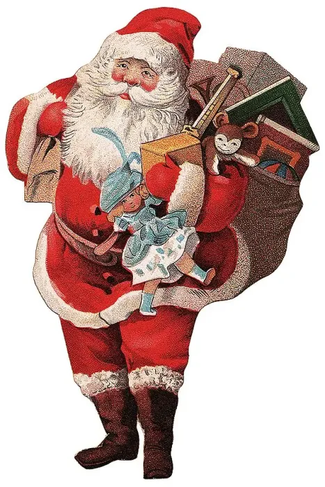 Framed Print : Santa Claus with a sack full of gifts