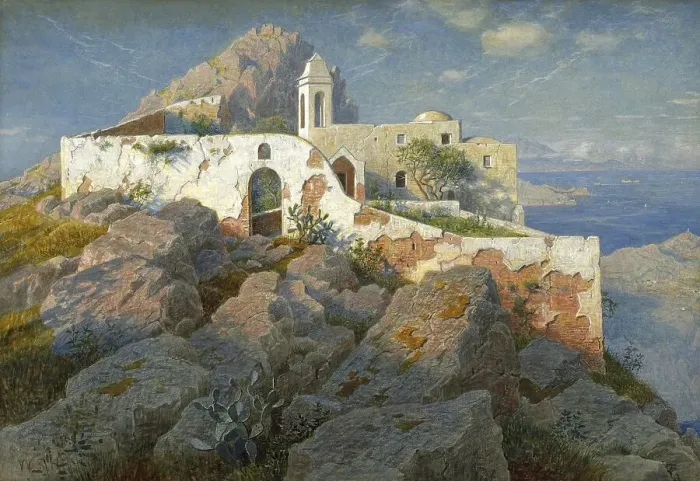 Framed Print : Santa Maria a Cetrella in Anacapri on the island of Capri Framed Print : Santa Maria a Cetrella in Anacapri on the island of Capri