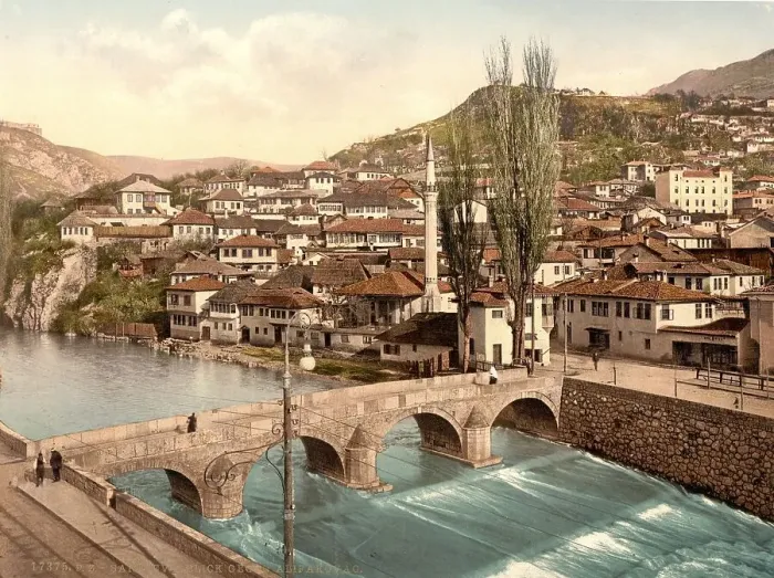 Framed Print : Sarajevo, Sarajevo, View to Alifakovak