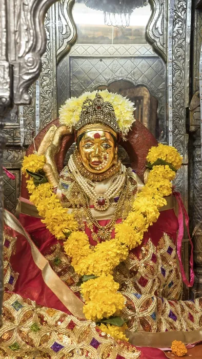 Framed Print : Saraswati statue in kalbadevi temple