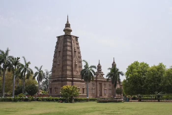 Framed Print : Sarnath, India, April 8, 2011: Historical buildings at Buddhist pilgrimage site