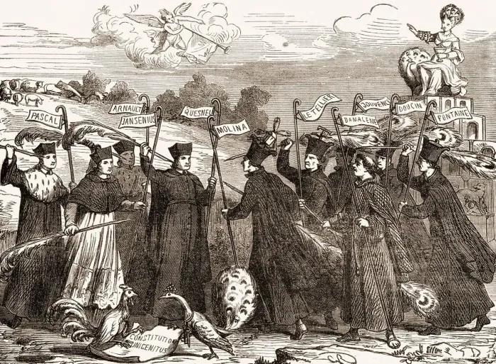 Framed Print : A satiric pamphlet about Molinism and Jansenism in the 17th Century