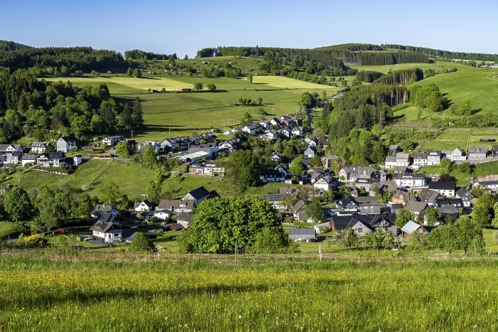 Framed Print : Sauerland landscape near Wunderthausen