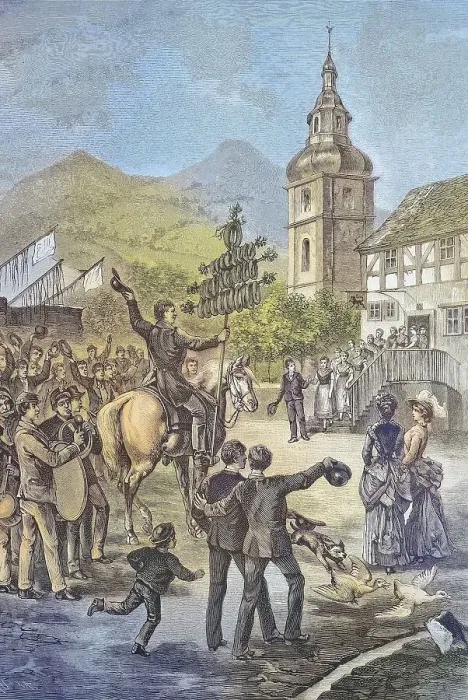 Framed Print : Sausage Fair at the Vogelsberg in Hesse Framed Print : Sausage Fair at the Vogelsberg in Hesse