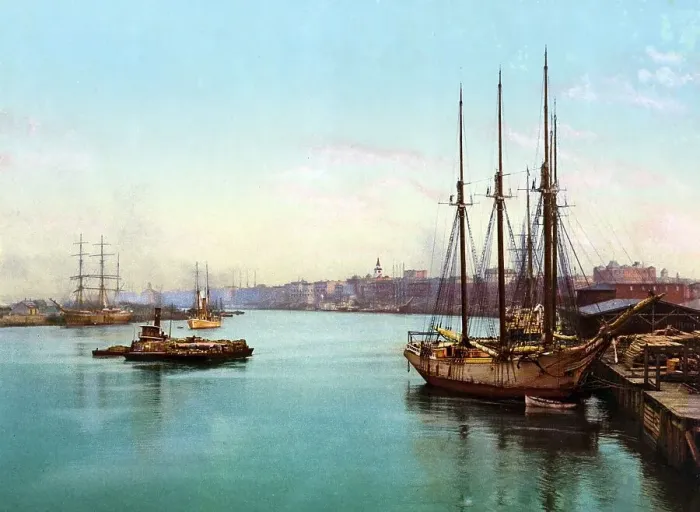 Framed Print : The Savannah River, Savannah, Georgia
