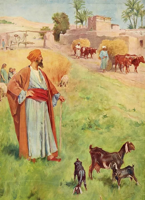 Framed Print : Scene from the biblical story, reliance on wealth Framed Print : Scene from the biblical story, reliance on wealth