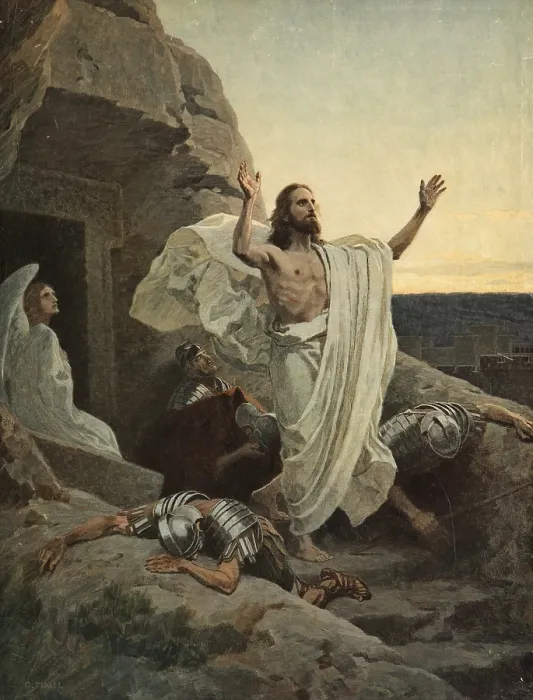 Framed Print : Scene from the biblical story, The Resurrection of Jesus Christ