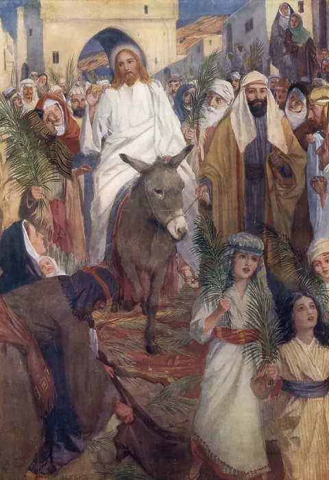 Framed Print : Scene from the biblical story, triumphant entry