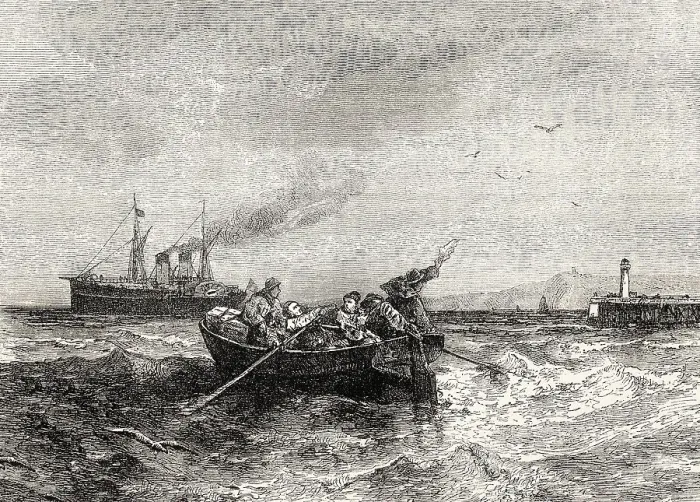 Framed Print : Scene from DEPARTURE, Abschied
