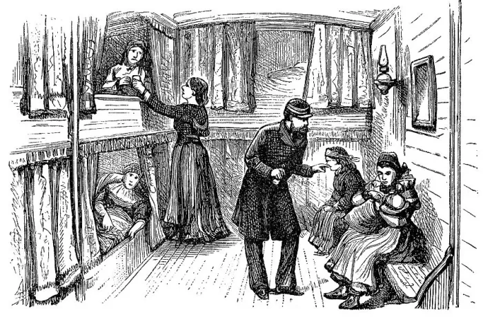 Framed Print : Scene on an English emigrant ship Framed Print : Scene on an English emigrant ship