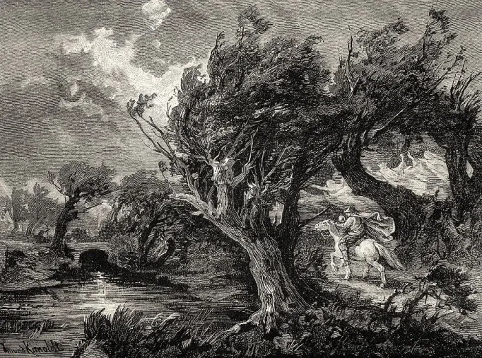 Framed Print : Scene from THE ERL-KING, Erlkoenig