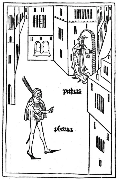 Framed Print : Scene from The Eunuch by Terence Framed Print : Scene from The Eunuch by Terence