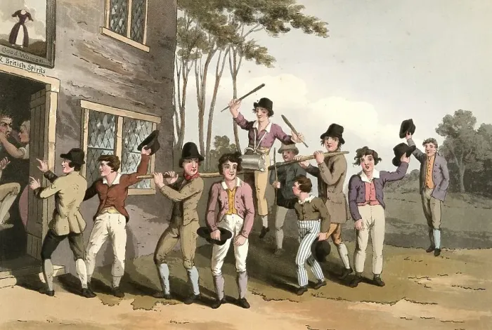 Framed Print : Scene from everyday life in England around 1810 Framed Print : Scene from everyday life in England around 1810
