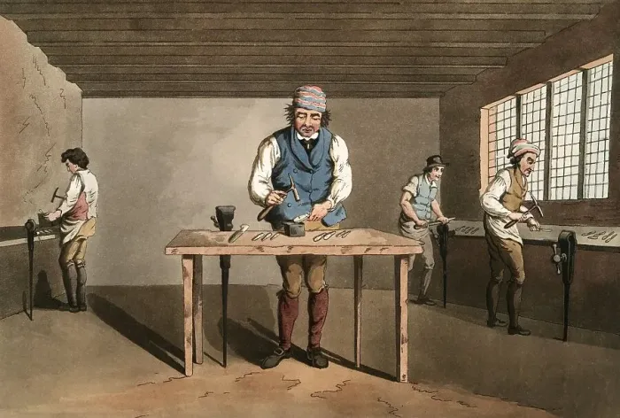 Framed Print : Scene from everyday life in England around 1810