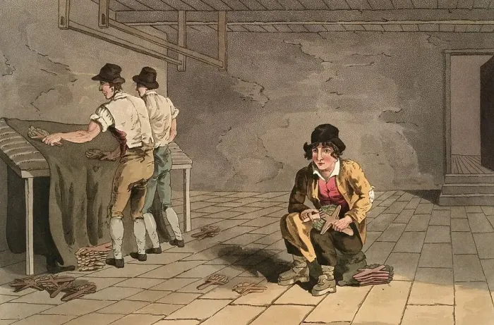 Framed Print : Scene from everyday life in England around 1810 Framed Print : Scene from everyday life in England around 1810