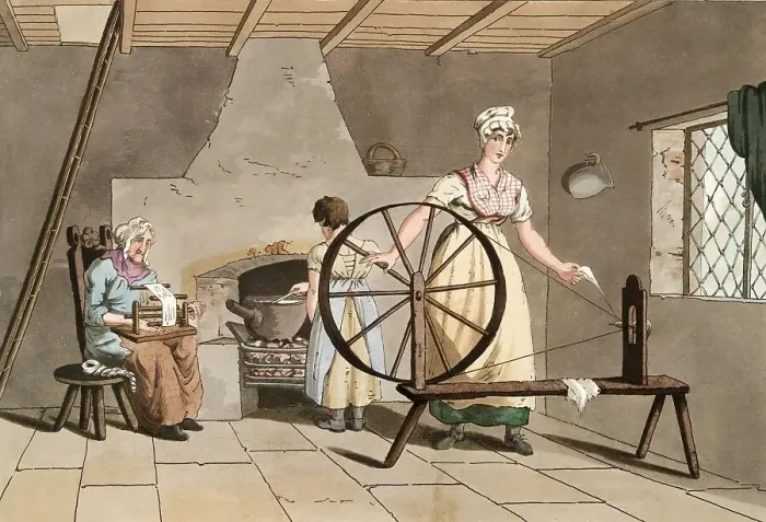 Framed Print : Scene from everyday life in England around 1810 Framed Print : Scene from everyday life in England around 1810