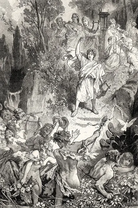 Framed Print : Scene from THE GERMAN PARNASSUS