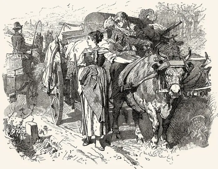 Framed Print : Scene from HERMANN AND DOROTHEA Framed Print : Scene from HERMANN AND DOROTHEA