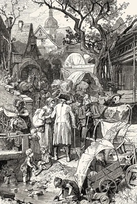 Framed Print : Scene from HERMANN AND DOROTHEA