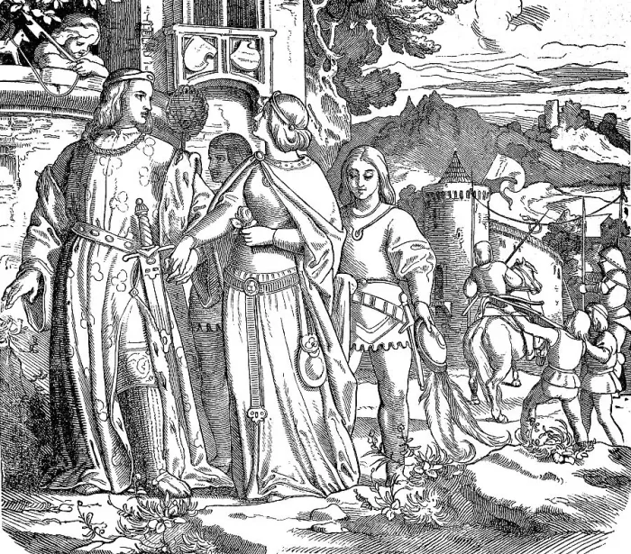 Framed Print : Scene from life in a knight's castle Framed Print : Scene from life in a knight's castle