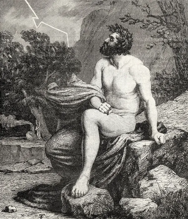 Framed Print : Scene from PROMETHEUS, a poem by Johann Wolfgang von Goethe Framed Print : Scene from PROMETHEUS, a poem by Johann Wolfgang von Goethe