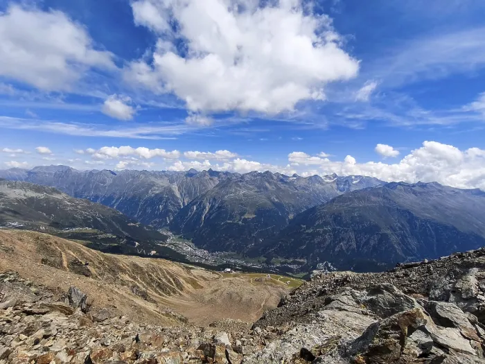 Framed Print : Scenic view from Gaislachkogel over the Otztal Alps and down into the Otztal near Solden Framed Print : Scenic view from Gaislachkogel over the Otztal Alps and down into the Otztal near Solden