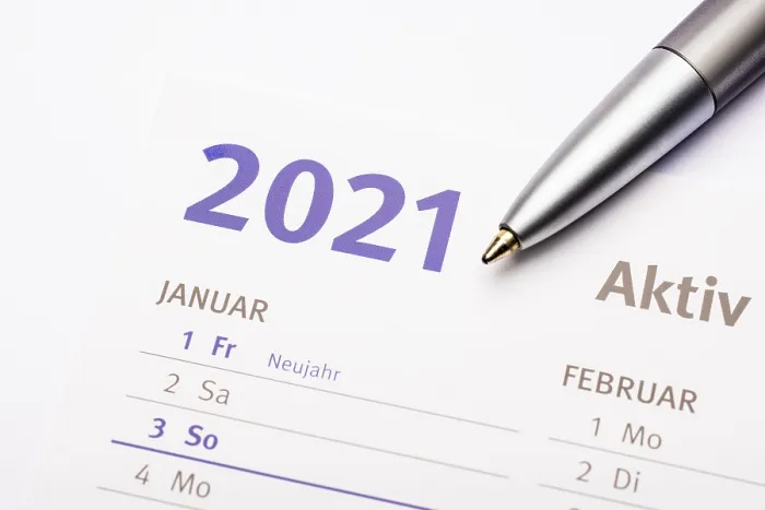 Framed Print : Schedule, January 1, 2021, New Year, Germany