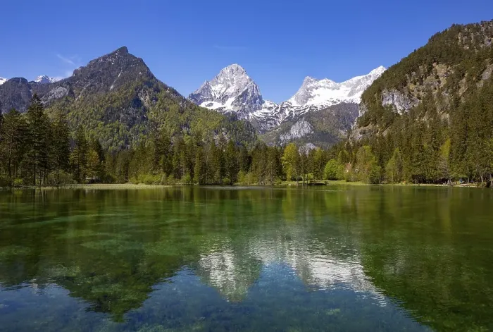 Framed Print : Schiederweiher, in front of the mountains Grosser tidal creek and Spitzmauer Framed Print : Schiederweiher, in front of the mountains Grosser tidal creek and Spitzmauer