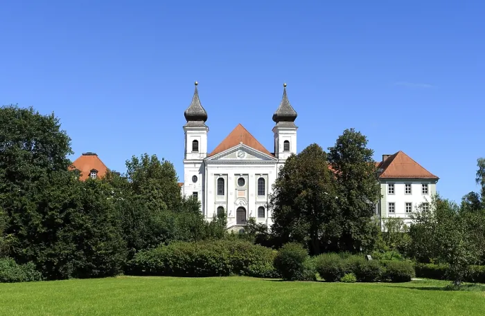 Framed Print : Schlehdorf Monastery, Parish Church of St Framed Print : Schlehdorf Monastery, Parish Church of St
