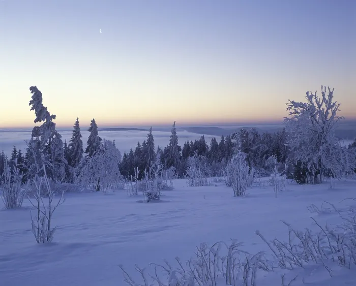 Framed Print : Schliffkopf Mountain in winter before sunrise