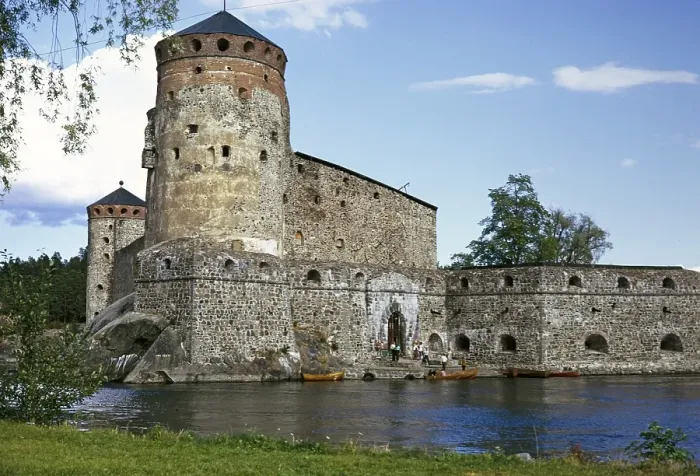 Framed Print : Schloss Olavinlinna, Savonlinna, Ostfinnland, Skandinavien 1973