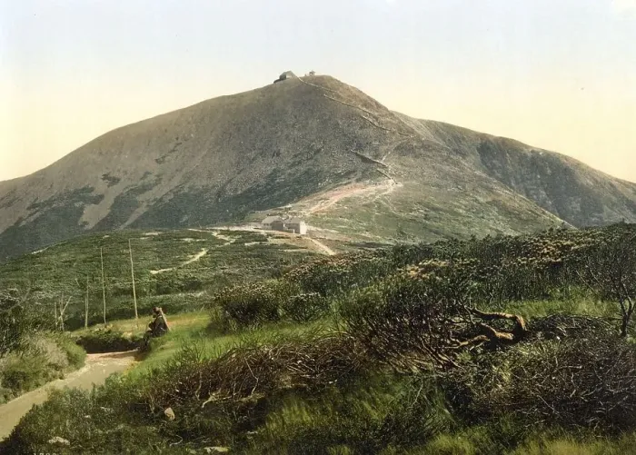 Framed Print : The Schneekoppe in the Giant Mountains