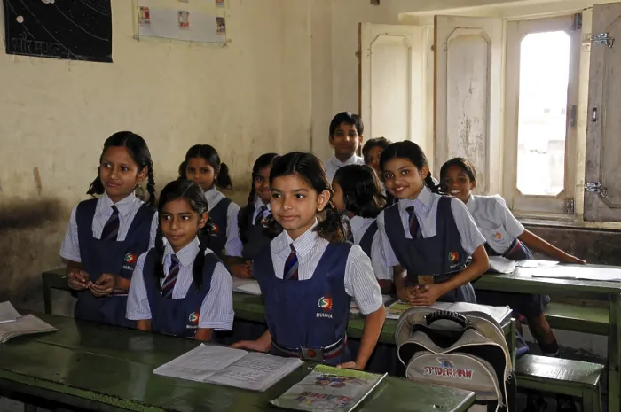 Framed Print : School class, Jaipur, Rajasthan