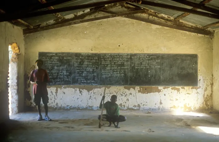 Framed Print : School in a village near Kande on Lake Malawi