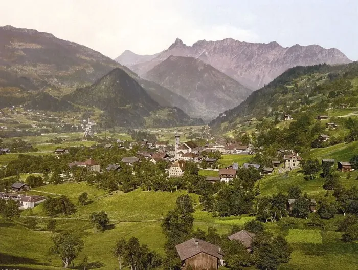 Framed Print : Schruns in Vorarlberg, Montafon