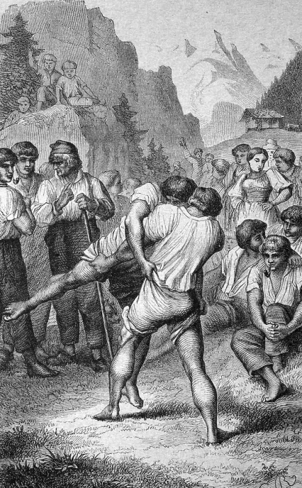 Framed Print : Schwingen, a style of wrestling in Switzerland Framed Print : Schwingen, a style of wrestling in Switzerland