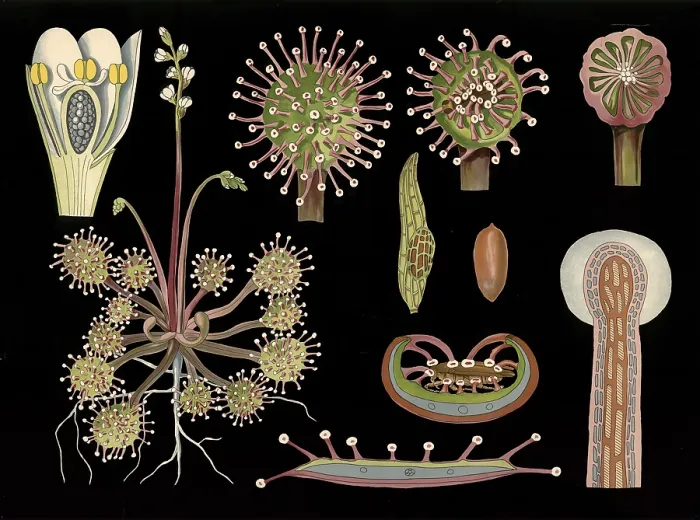 Framed Print : Scientific illustration with details