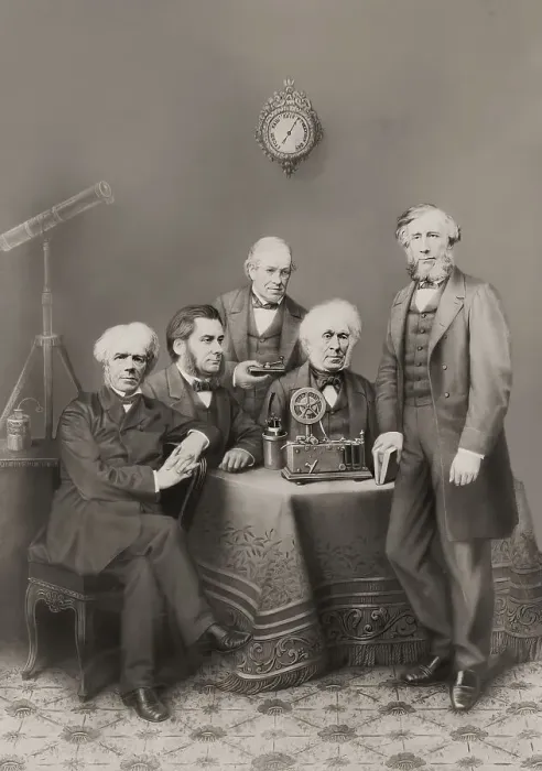 Framed Print : Scientists of the 19th century