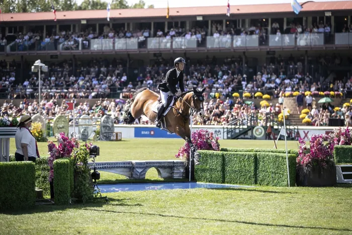 Framed Print : Scott Brash of Great Britain and riding Hello Jefferson compete in the first round of the 1