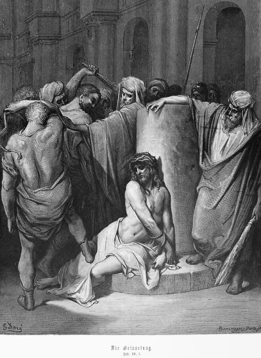 Framed Print : The scourging of Jesus, Gospel of John