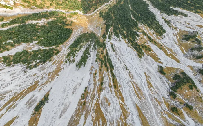 Framed Print : Scree, aerial view, Schinderkar