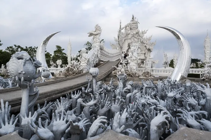 Framed Print : Sculpture of the creatures of hell
