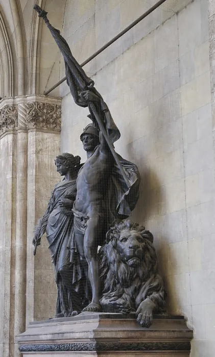 Framed Print : Sculpture at the Feldherrnhalle (Field Marshall's Hall)