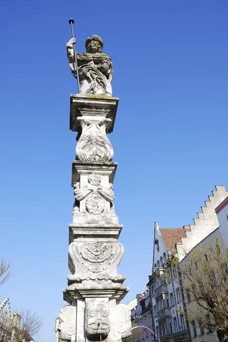 Framed Print : Sculpture of a guard in the center of Straubing (Bavaria) (Germany)
