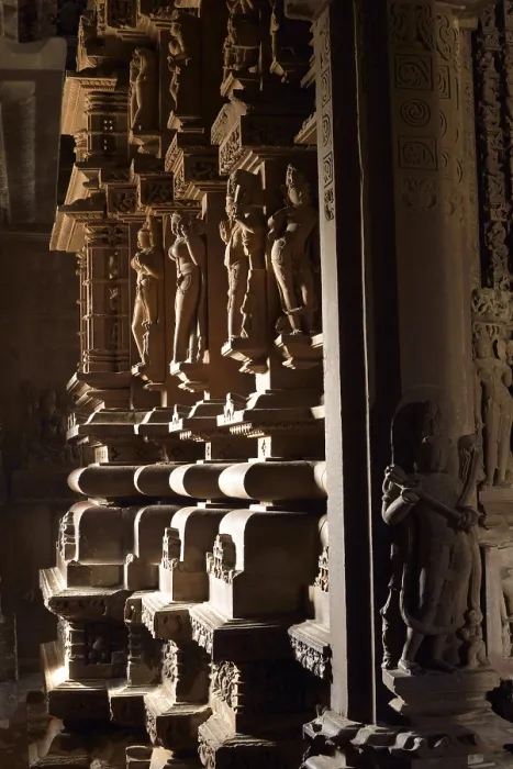 Framed Print : Sculpture Lakshmana temple, Khajuraho