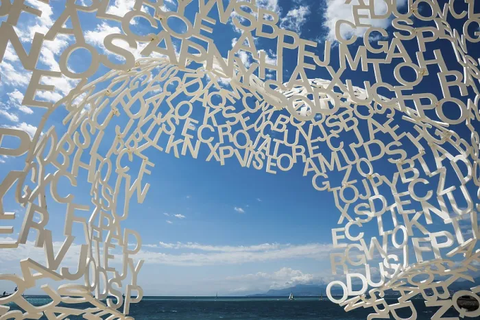 Framed Print : Sculpture made of letters, Le Nomade Framed Print : Sculpture made of letters, Le Nomade