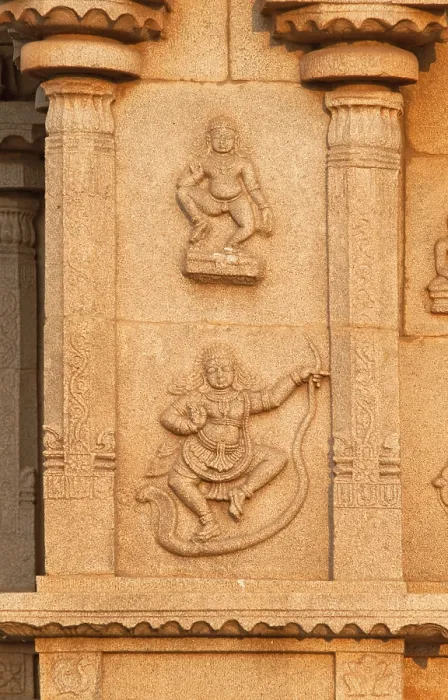 Framed Print : Sculpture of lord krishna at hazara rama temple