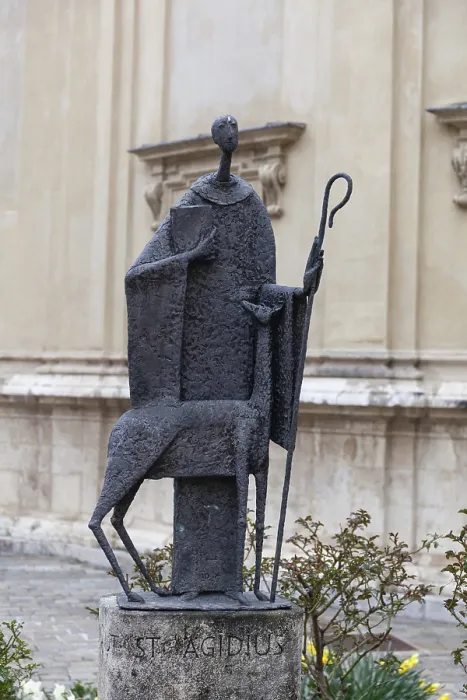 Framed Print : Sculpture, Monument to St Aegydius