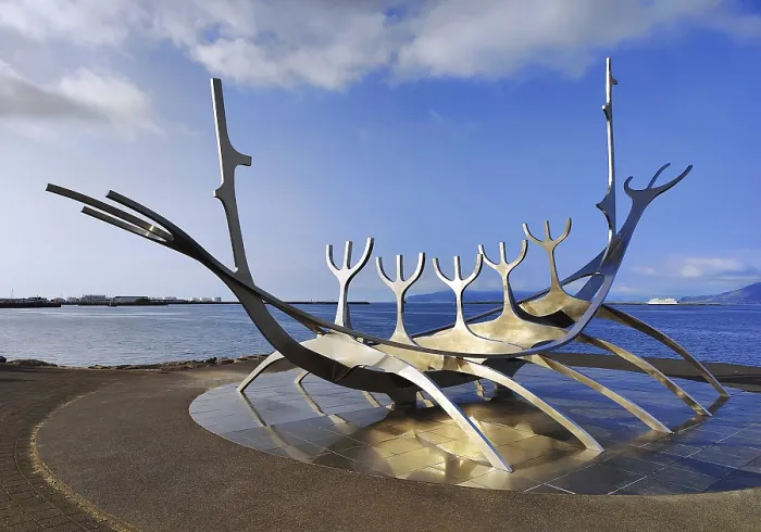Framed Print : Sculpture Solfar, Viking ship made of steel Framed Print : Sculpture Solfar, Viking ship made of steel