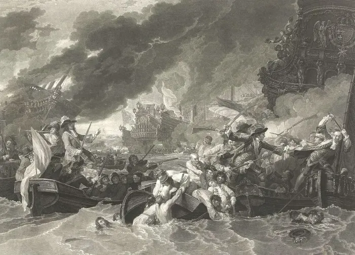 Framed Print : Sea Battle of La Hougue